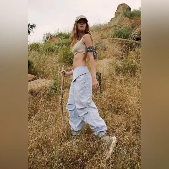 Free People Movement joggers Sz M. Blue/gray. - Picture 3 of 4